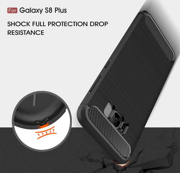 Plastový kryt s broušenou texturou pro Samsung Galaxy S8 Plus - černý