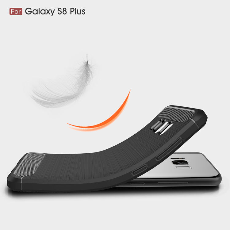 Plastový kryt s broušenou texturou pro Samsung Galaxy S8 Plus - černý