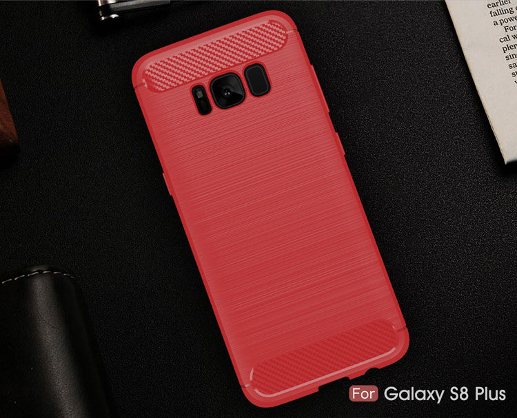 Plastový kryt s broušenou texturou pro Samsung Galaxy S8 Plus - černý