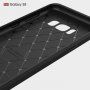 Plastový kryt s broušenou texturou pro Samsung Galaxy S8 - tmavěmodrý