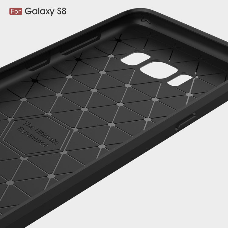 Plastový kryt s broušenou texturou pro Samsung Galaxy S8 - tmavěmodrý