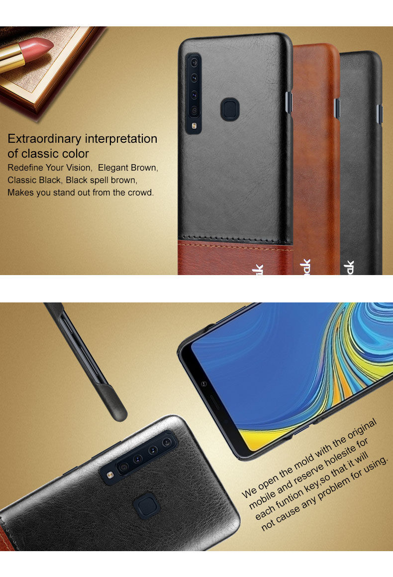Imak Ruiyi kožený kryt pro Samsung Galaxy A9 (2018) - černý