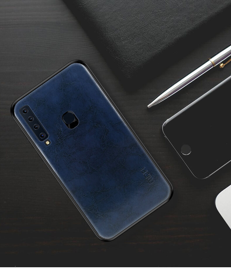 Mofi Kožený kryt pro Samsung Galaxy A9 (2018) - tmavěmodrý