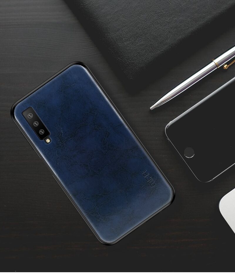 Mofi Kožený kryt pro Samsung Galaxy A7 (2018) - černý