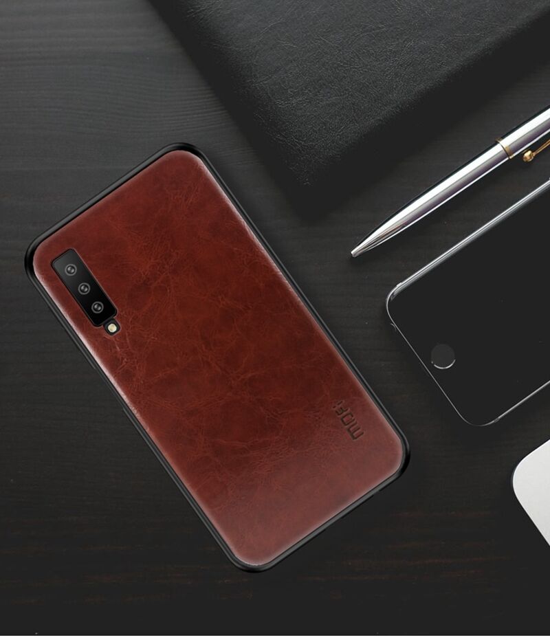 Mofi Kožený kryt pro Samsung Galaxy A7 (2018) - černý