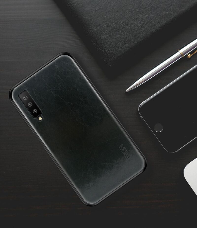 Mofi Kožený kryt pro Samsung Galaxy A7 (2018) - černý