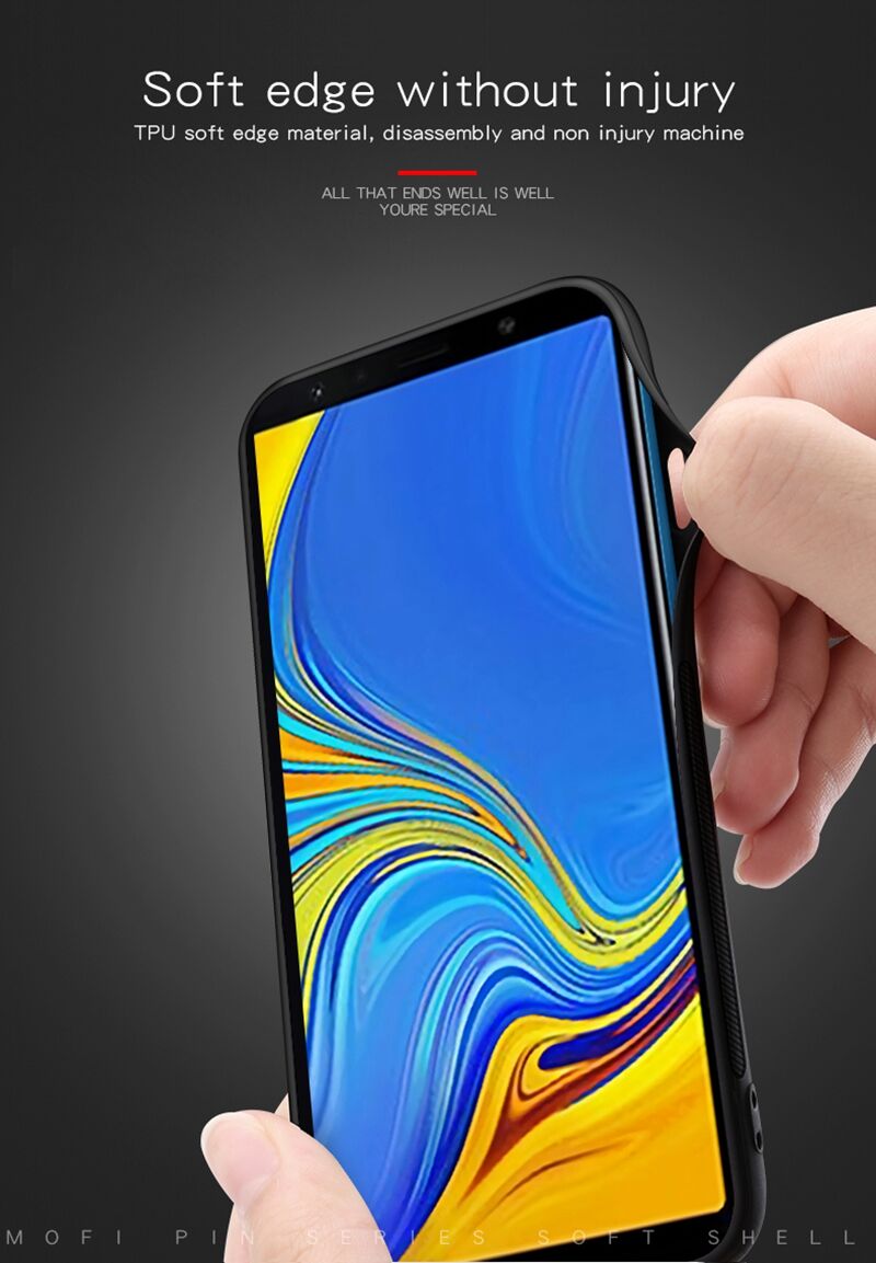 Mofi Kožený kryt pro Samsung Galaxy A7 (2018) - černý