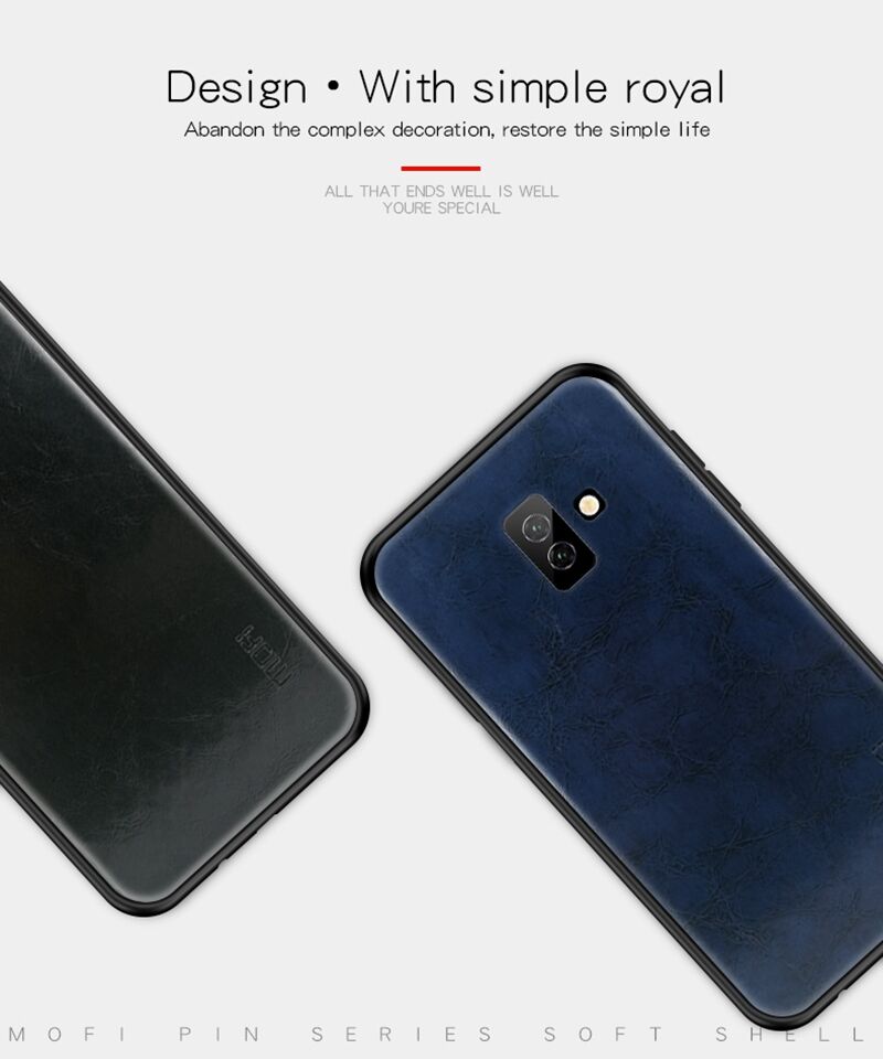 Mofi Kožený kryt pro Samsung Galaxy J6 Plus - hnědý