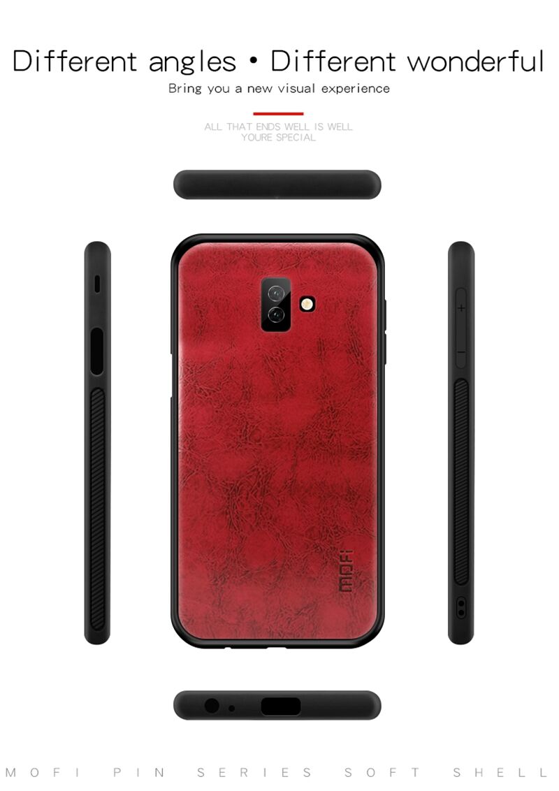 Mofi Kožený kryt pro Samsung Galaxy J6 Plus - hnědý