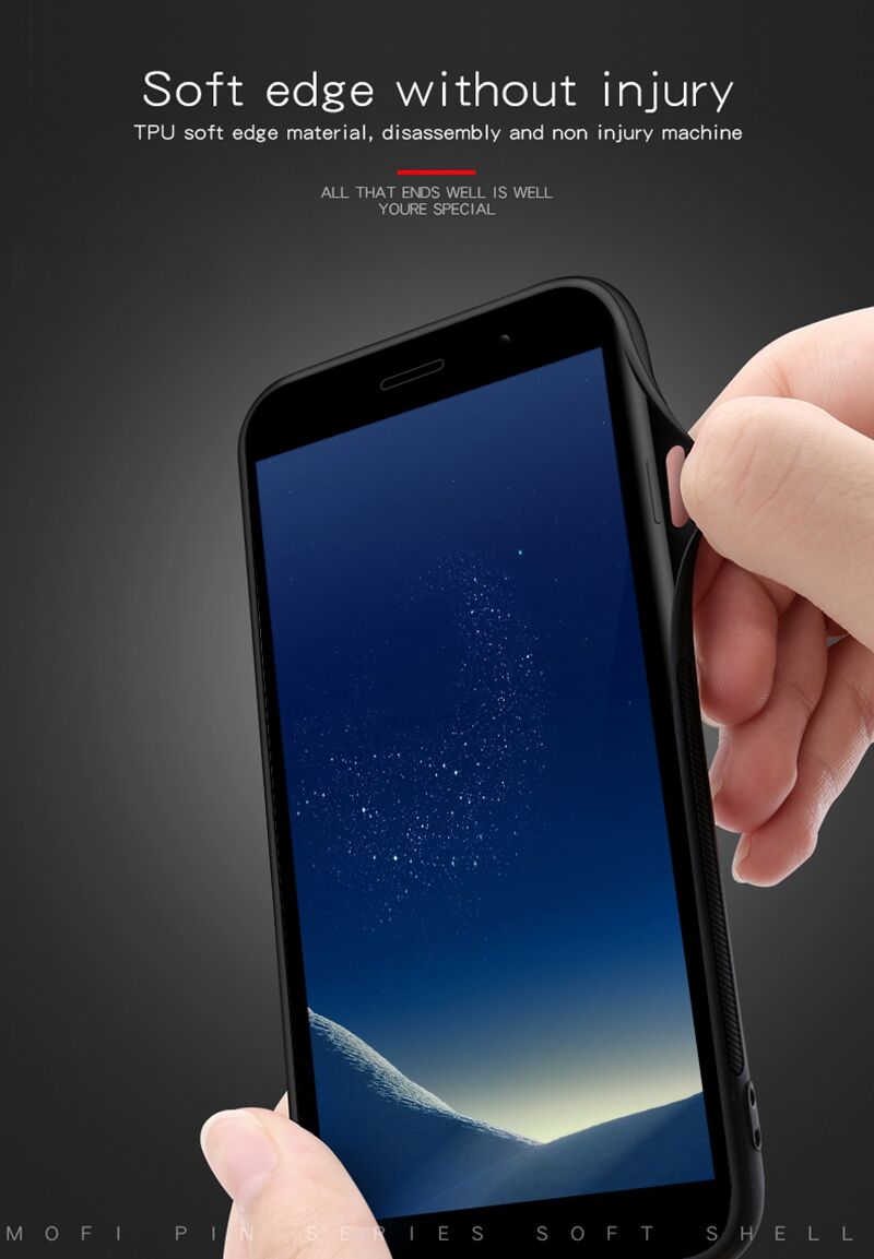 Mofi Kožený kryt pro Samsung Galaxy J6 Plus - černý