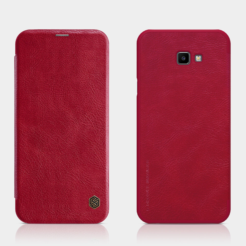 Nillkin Qin Kožené flipové pouzdro pro Samsung Galaxy J4 Plus - hnědé