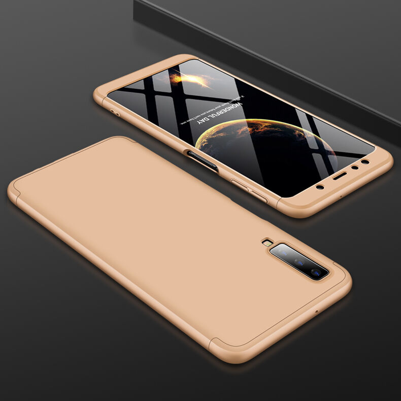 Gkk Odolný kryt pro Samsung Galaxy A7 (2018) - zlatočerný