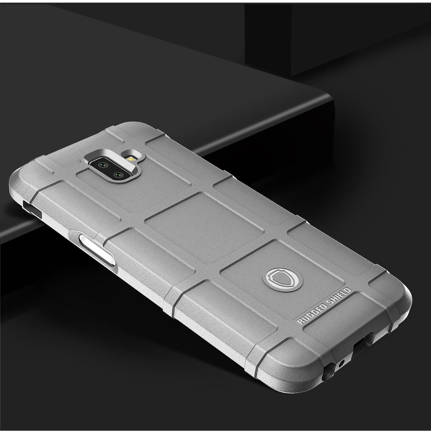 Nárazuvzdorný plastový kryt pro Samsung Galaxy J6 Plus - šedý