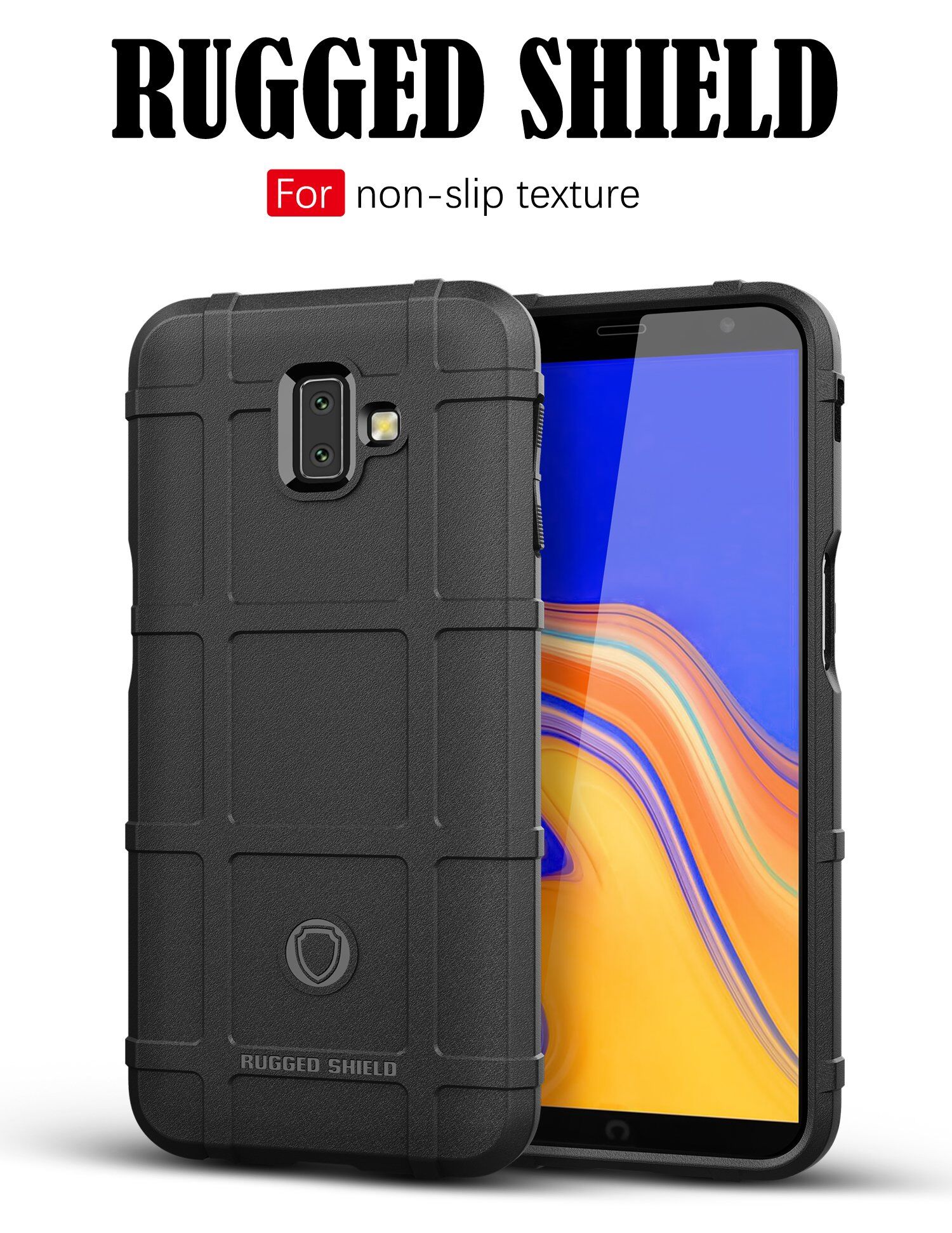 Nárazuvzdorný plastový kryt pro Samsung Galaxy J6 Plus - černý