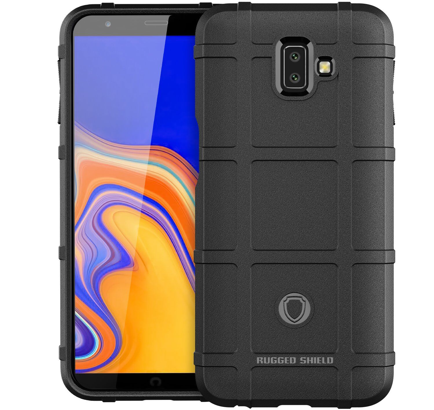 Nárazuvzdorný plastový kryt pro Samsung Galaxy J6 Plus - černý