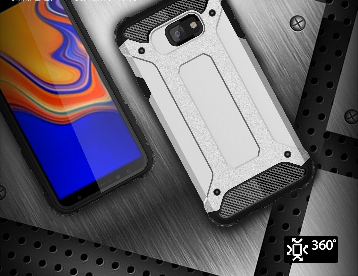 Super odolný kryt Armor pro Samsung Galaxy J4 Plus - zlatý