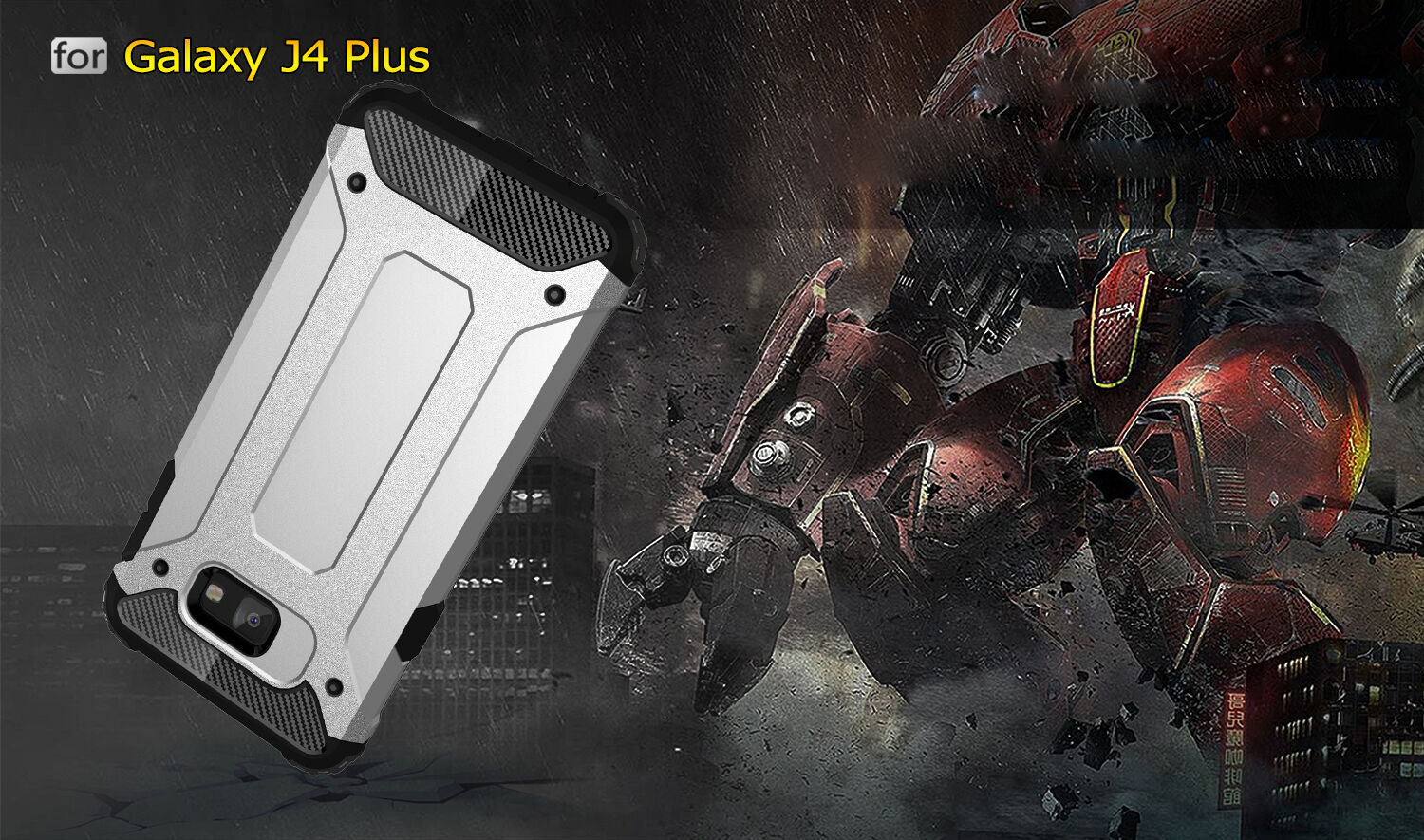 Super odolný kryt Armor pro Samsung Galaxy J4 Plus - zlatý