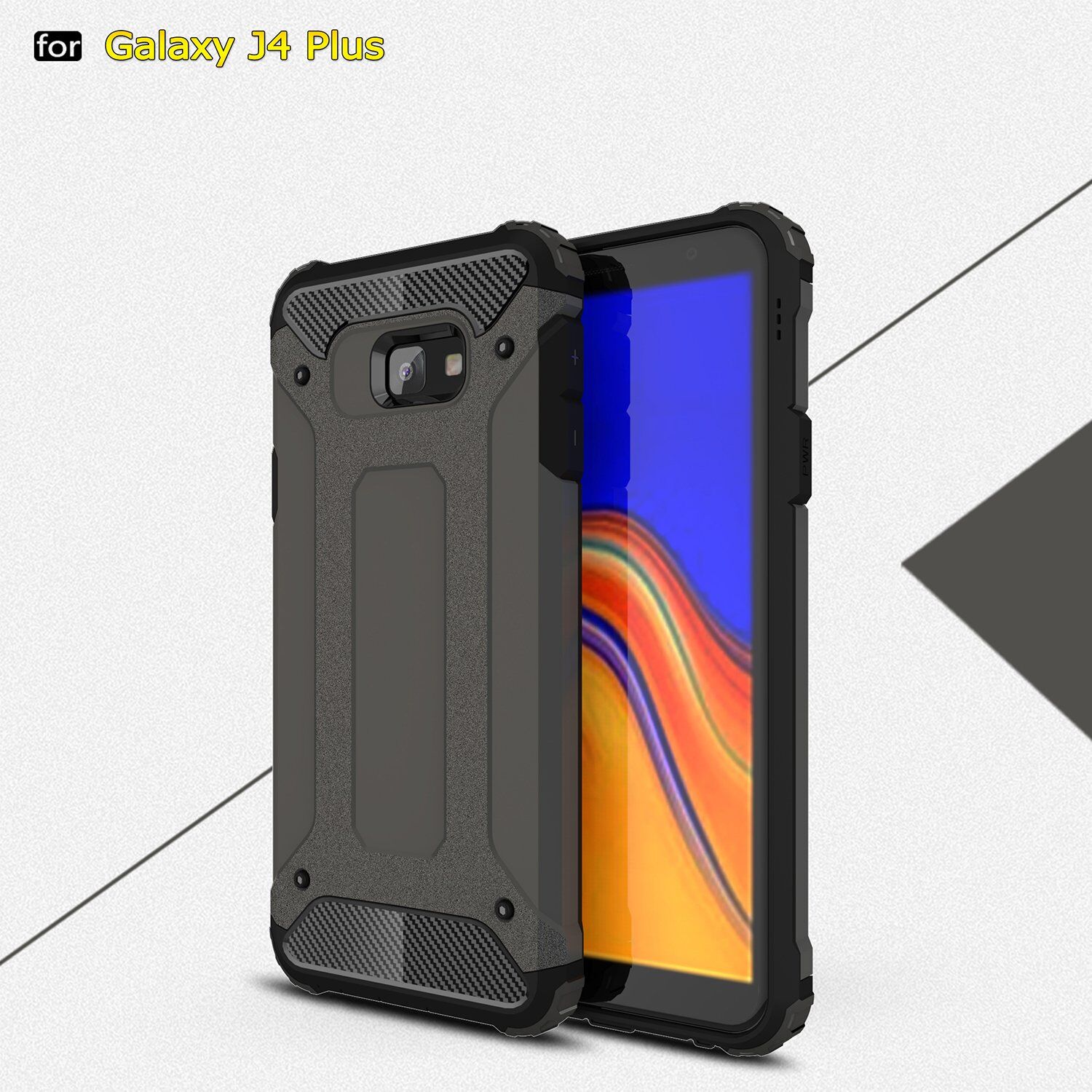 Super odolný kryt Armor pro Samsung Galaxy J4 Plus - zlatý