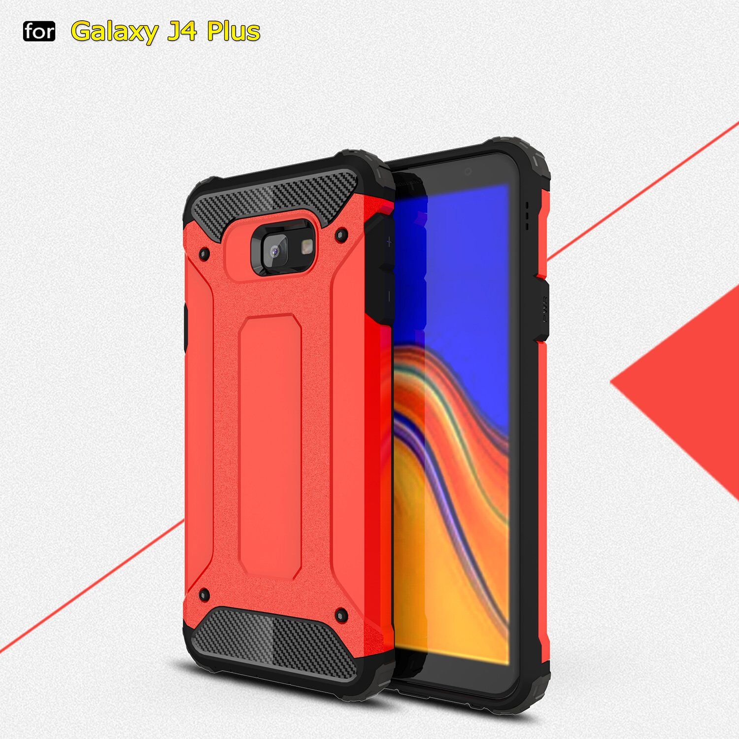 Super odolný kryt Armor pro Samsung Galaxy J4 Plus - zlatý