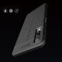 Litchi kožený kryt pro Samsung Galaxy A7 (2018) - tmavěmodrý