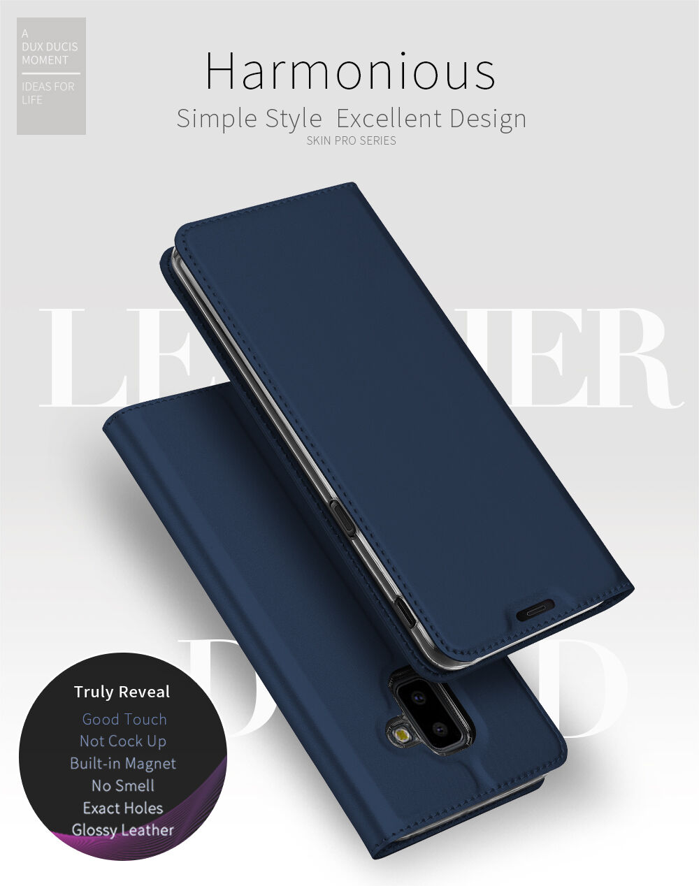 Dux Ducis Skin Pro flipové pouzdro pro Samsung Galaxy J6 Plus - tmavěmodré