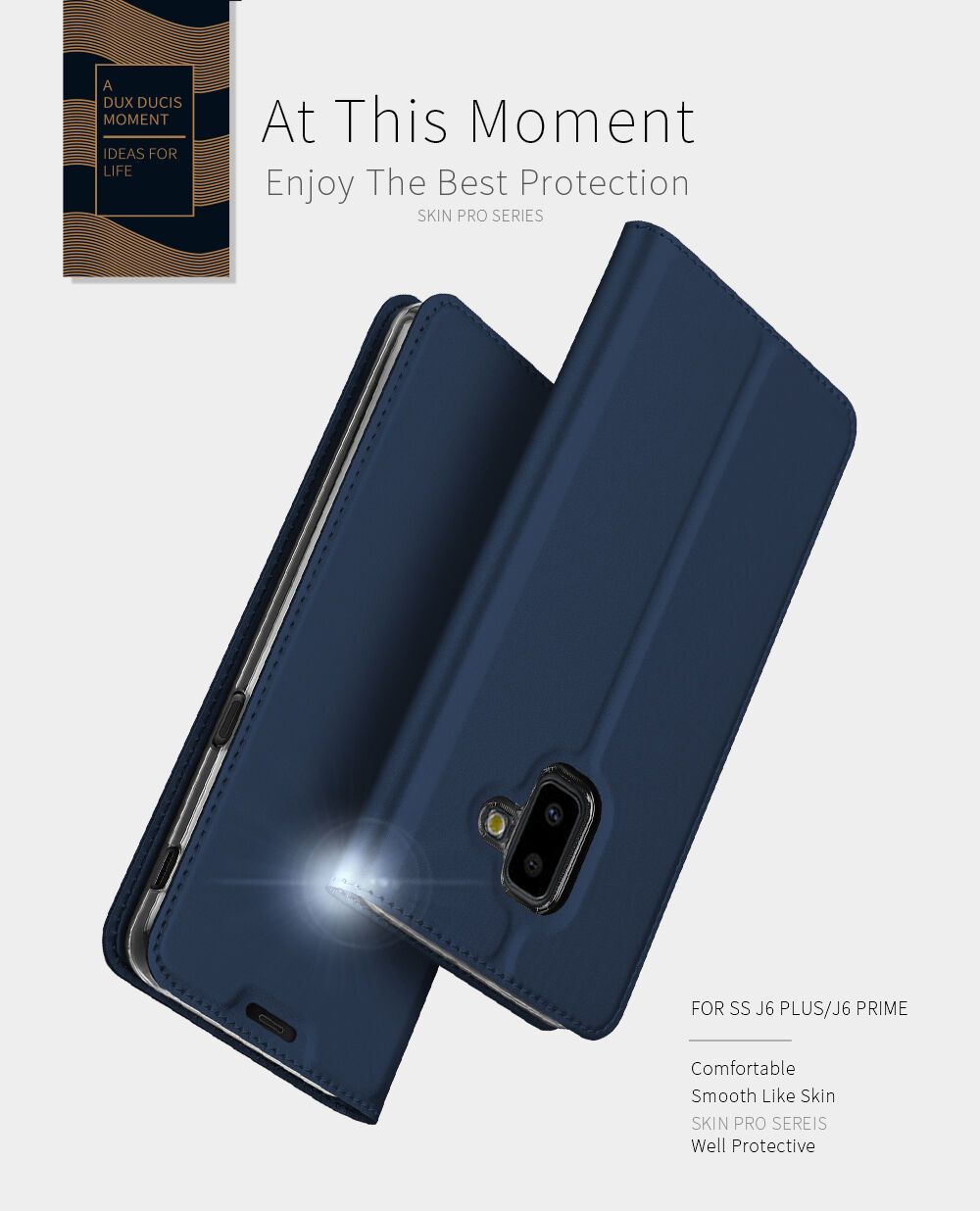 Dux Ducis Skin Pro flipové pouzdro pro Samsung Galaxy J6 Plus - šedé