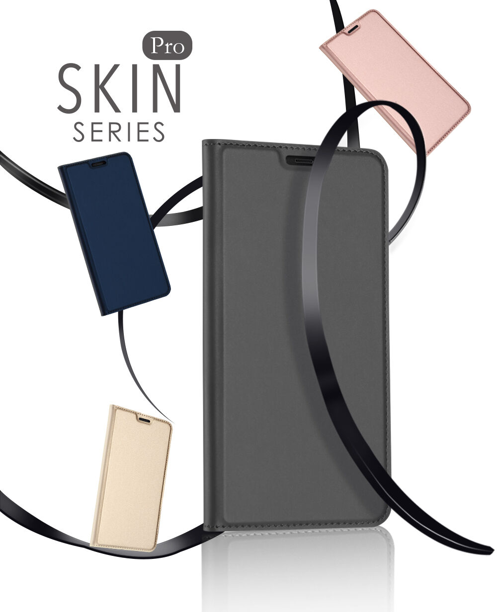 Dux Ducis Skin Pro flipové pouzdro pro Samsung Galaxy J6 Plus - šedé