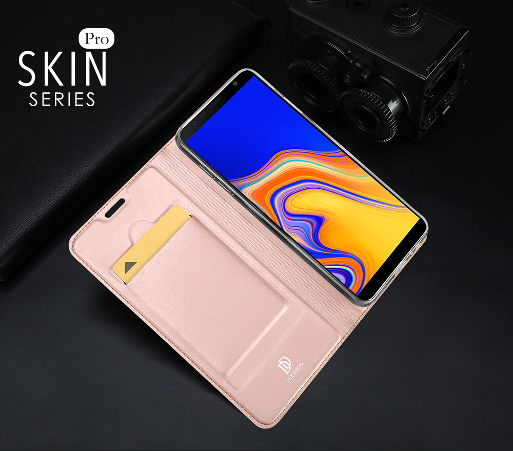 Dux Ducis Skin Pro flipové pouzdro pro Samsung Galaxy J4 Plus - růžovozlaté