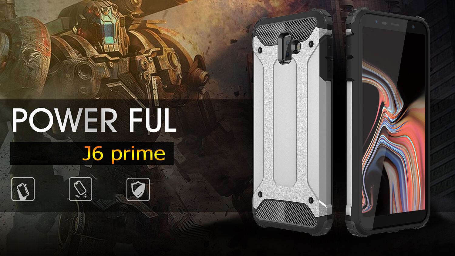 Super odolný kryt Armor pro Samsung Galaxy J6 Plus - zlatý
