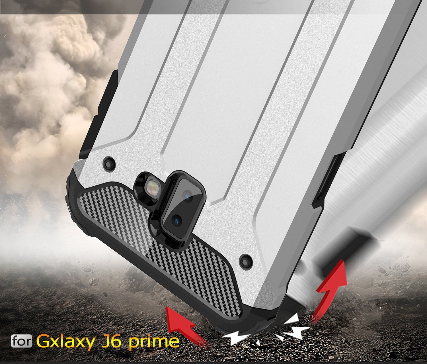 Super odolný kryt Armor pro Samsung Galaxy J6 Plus - zlatý