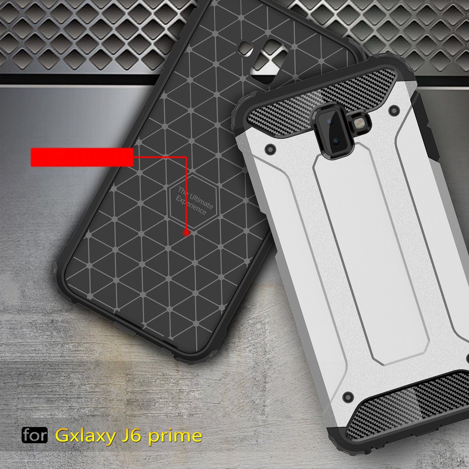 Super odolný kryt Armor pro Samsung Galaxy J6 Plus - zlatý