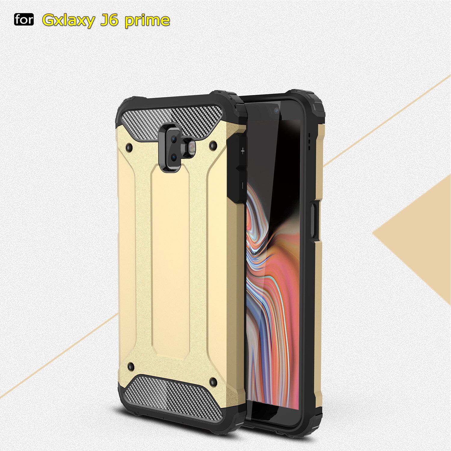 Super odolný kryt Armor pro Samsung Galaxy J6 Plus - zlatý