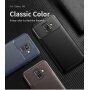 Ipaky plastový kryt s texturou karbonu pro Samsung Galaxy A6 (2018) - hnědý