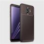 Ipaky plastový kryt s texturou karbonu pro Samsung Galaxy A6 (2018) - hnědý