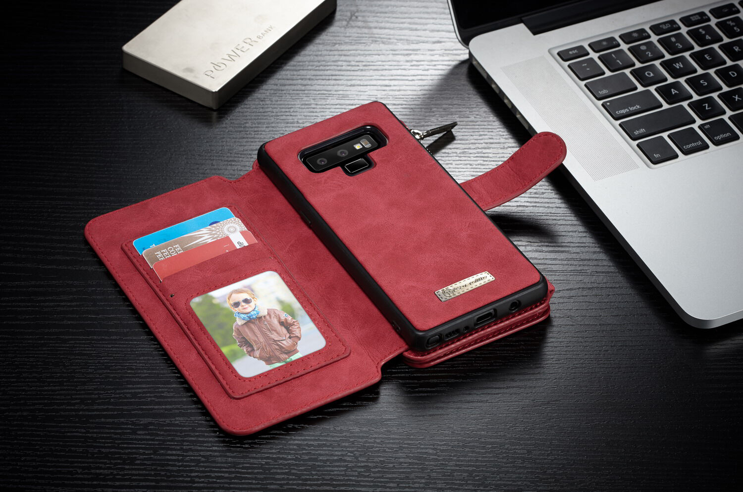 Caseme 2v1 peněženkové pouzdro pro Samsung Galaxy Note 9 - hnědé