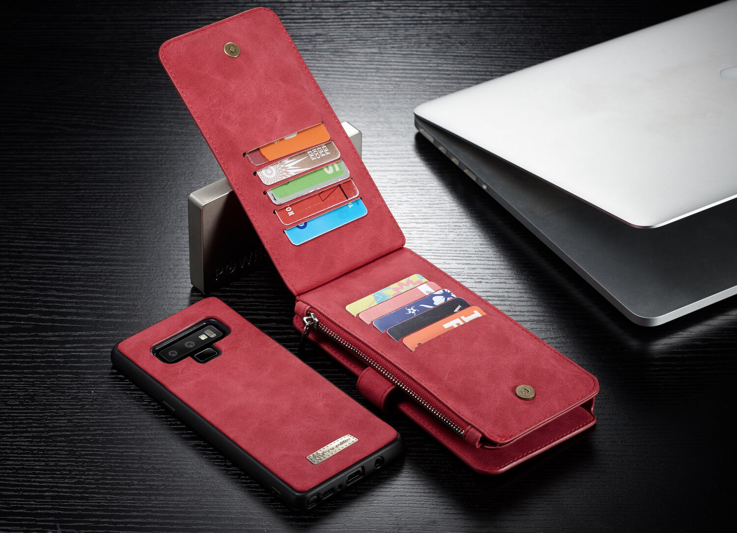 Caseme 2v1 peněženkové pouzdro pro Samsung Galaxy Note 9 - červené