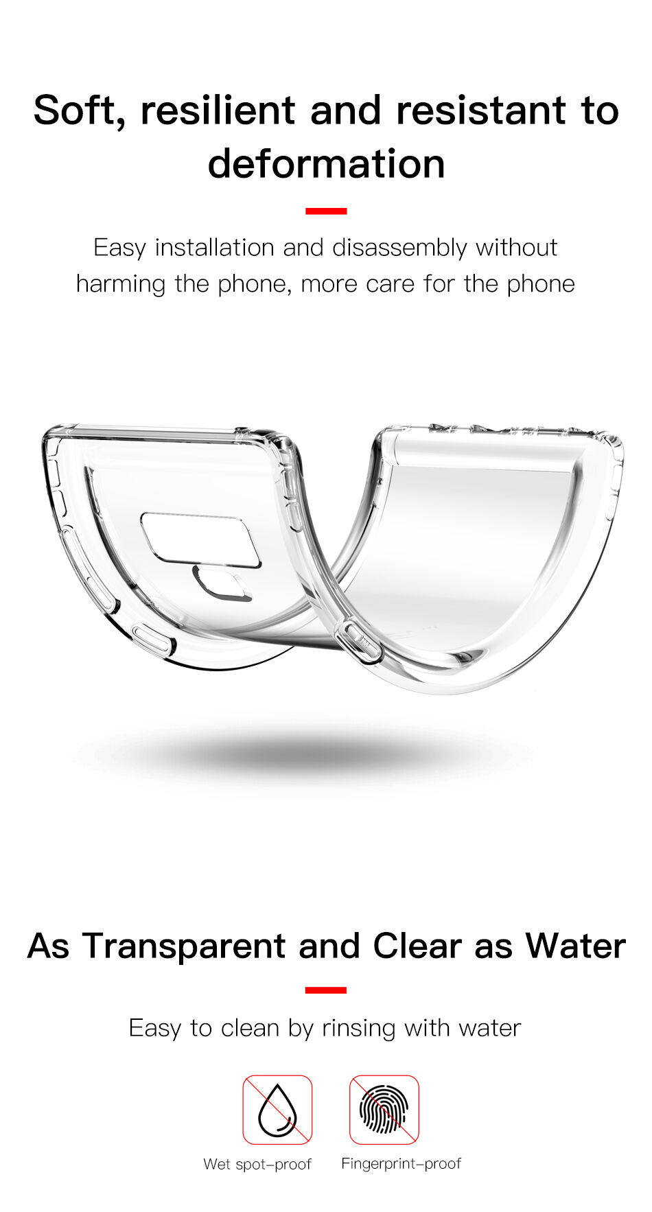 Baseus Safety plastový kryt pro Samsung Galaxy Note 9 - transparentní