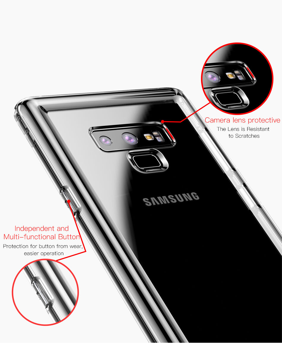 Baseus Safety plastový kryt černý pro Samsung Galaxy Note 9 - transparentní