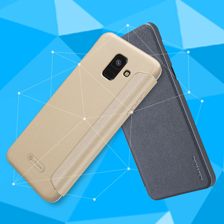 Nillkin Sparkle flipový kryt pro Samsung Galaxy A6 (2018) - zlatý