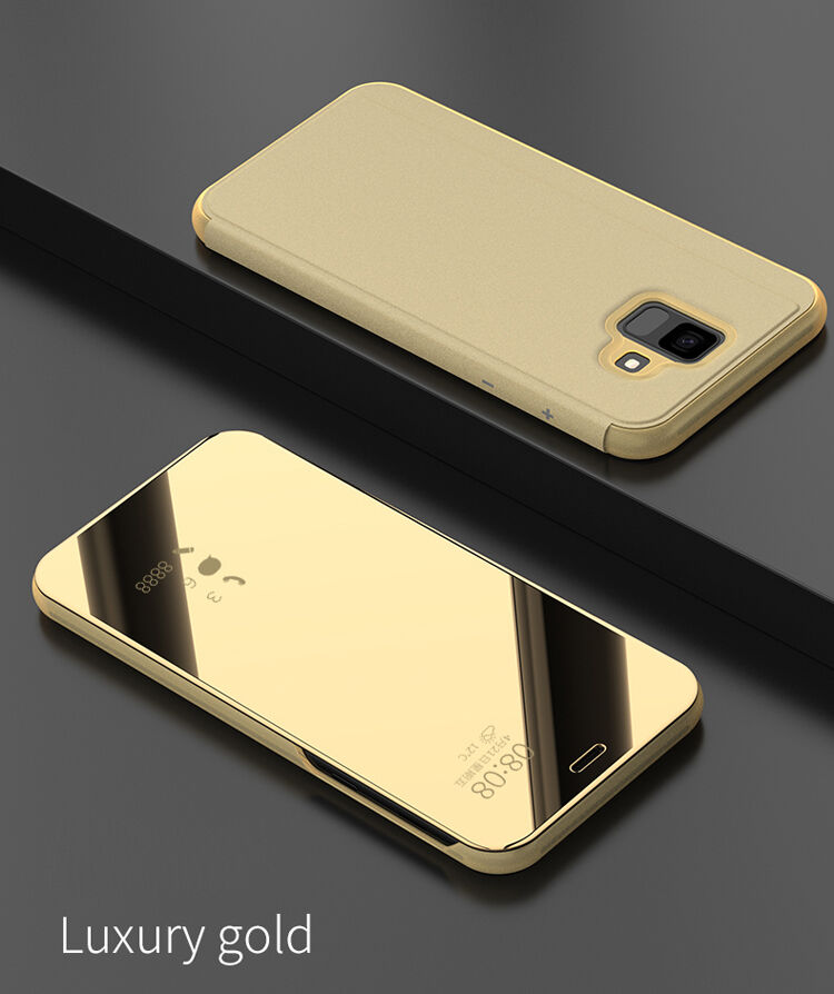 Zrcadlový pokovený kryt pro Samsung Galaxy A6 (2018) - růžovozlatý