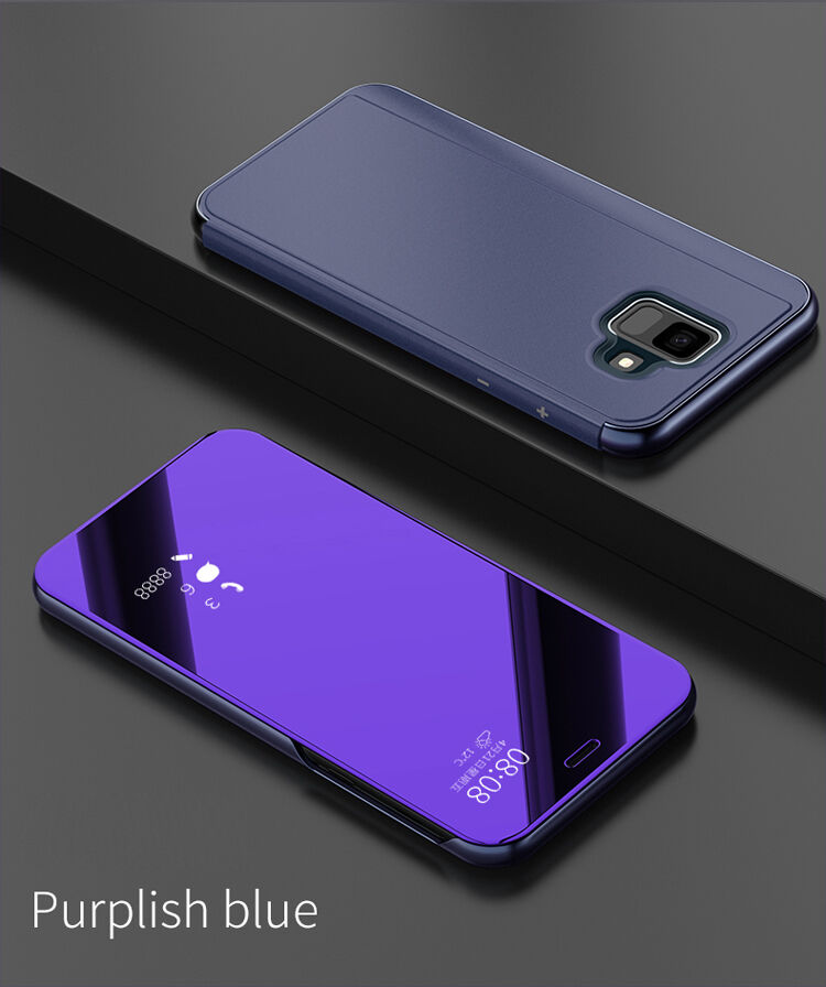 Zrcadlový pokovený kryt pro Samsung Galaxy A6 (2018) - stříbrný