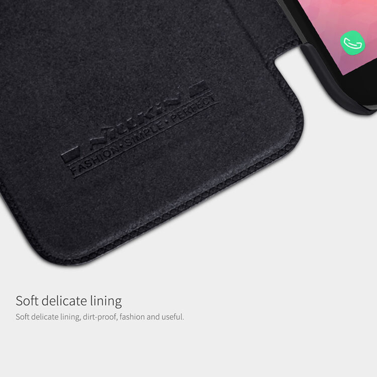 Nillkin Qin kožené flipové pouzdro pro Samsung Galaxy A6 Plus (2018) - červené