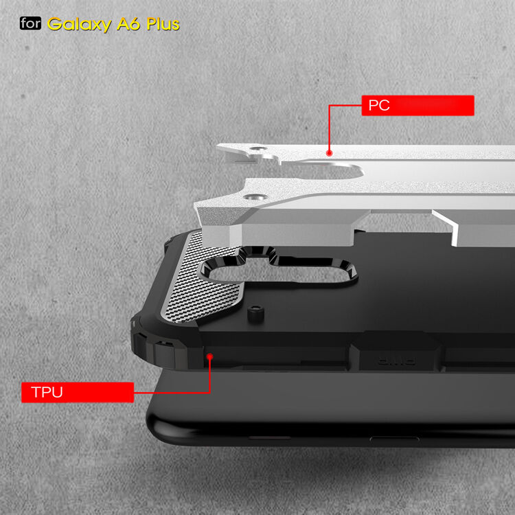 Super odolný kryt Armor pro Samsung Galaxy A6 Plus (2018) - růžovozlatý