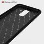 Plastový kryt s broušenou texturou pro Samsung Galaxy A6 Plus (2018) - tmavěmodrý