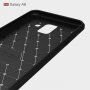 Plastový kryt s broušenou texturou pro Samsung Galaxy A6 (2018) - šedý