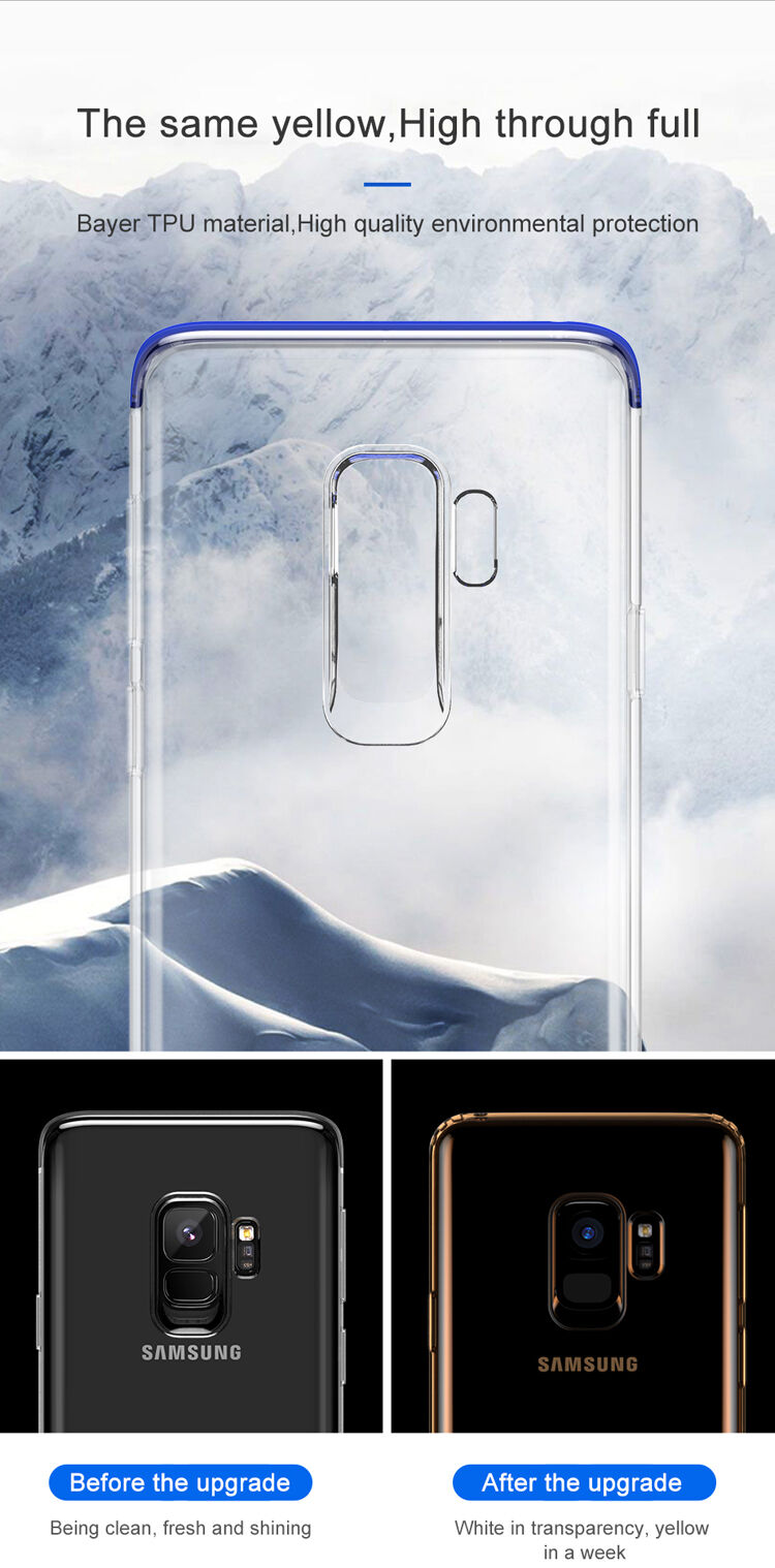 Baseus Armor plastový kryt čirý pro Samsung Galaxy S9 Plus - červený 