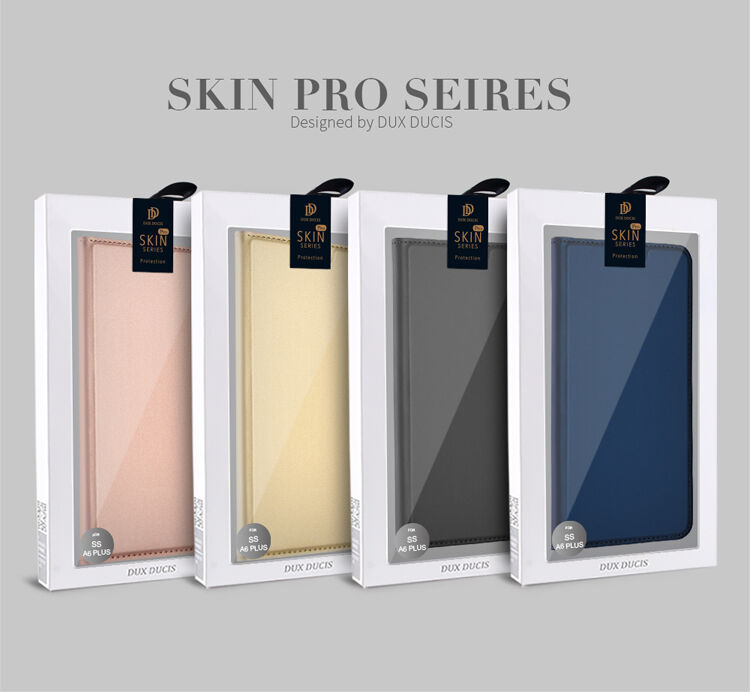 Dux Ducis Skin Pro flipové pouzdro pro Samsung Galaxy A6 Plus (2018) - šedé