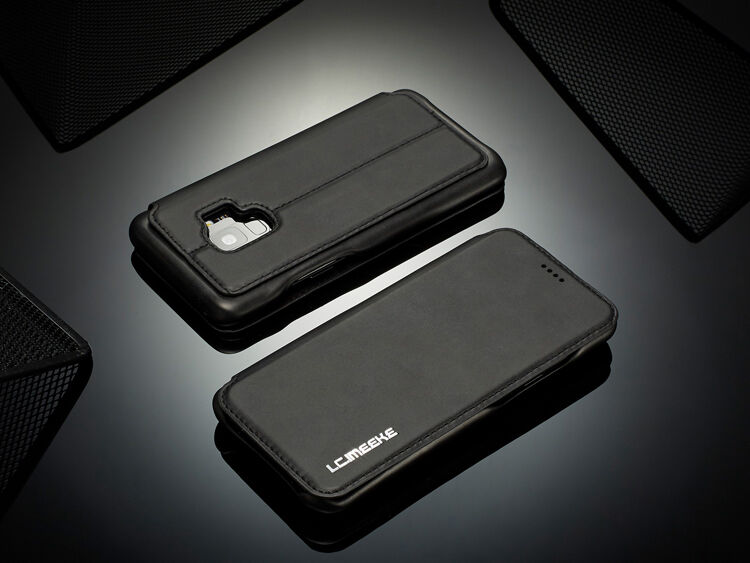LC.Imeeke kožené flipové pouzdro pro Samsung Galaxy S9 - hnědé