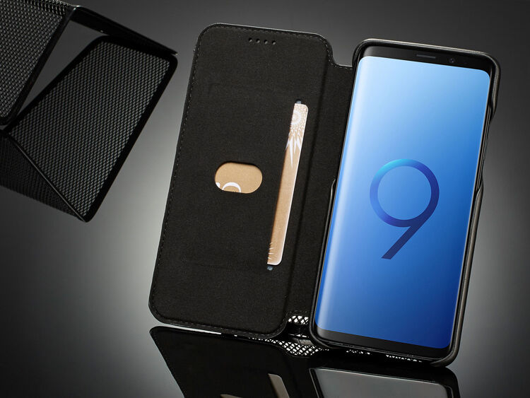LC.Imeeke kožené flipové pouzdro pro Samsung Galaxy S9 - červené
