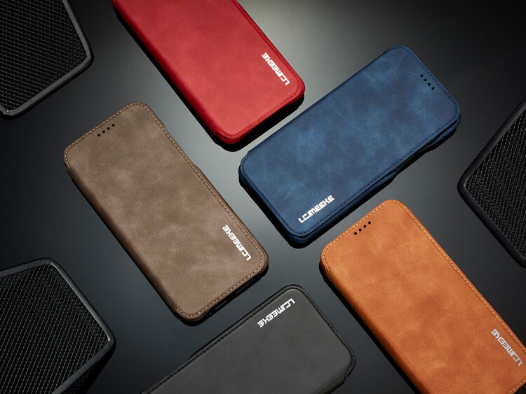 LC.Imeeke kožené flipové pouzdro pro Samsung Galaxy S9 - černé